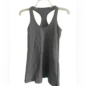 Lululemon Cool Racerback Tank Top Gingham Inkwell Size 4